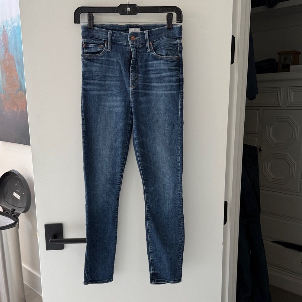 MOTHER Dark Blue Skinny Jeans